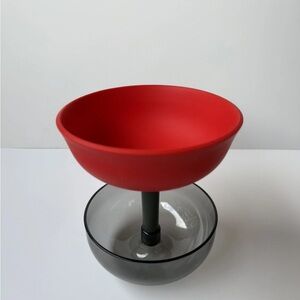 Vintage Swissmar Flipbowl Silicone 5” Round Red Plastic